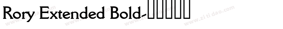 Rory Extended Bold字体转换